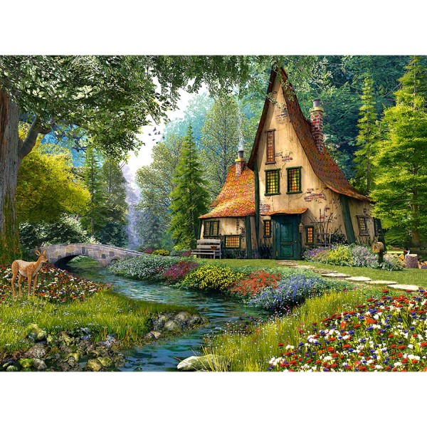 Toadstool Cottage, Puzzle 2000 pieces  - Castorland-200634-2
