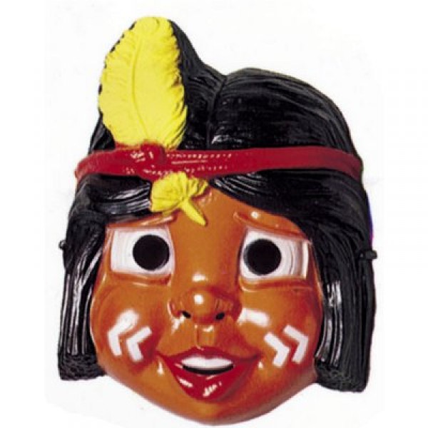 Masque Petit indien : Indien plume jaune - Cesar-A527-001-3