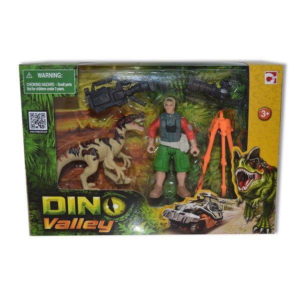 Coffret Dino Valley : Dinosaure beige et figurine caméraman - ChapMei-520007-2