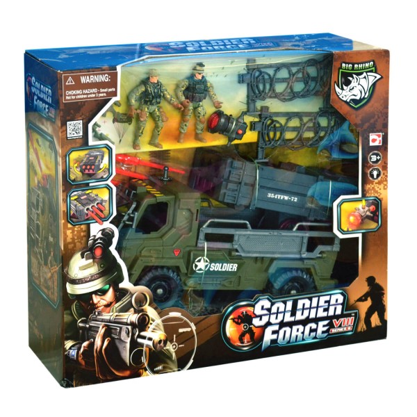 Coffret Soldier Force : Camion électronique et deux figurines - ChapMei-521006