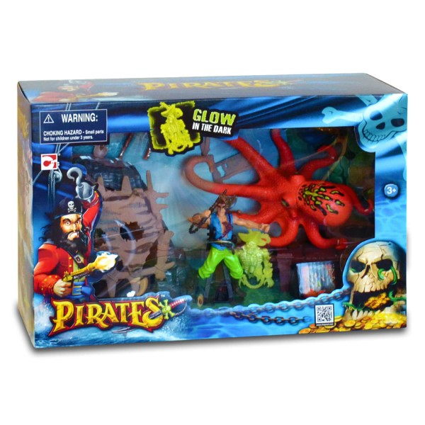 Figurine pirate avec accessoires : Pieuvre - ChapMei-505203-Pieuvre