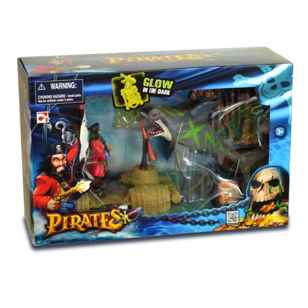 Figurine pirate avec accessoires : Requin - ChapMei-505203-Requin