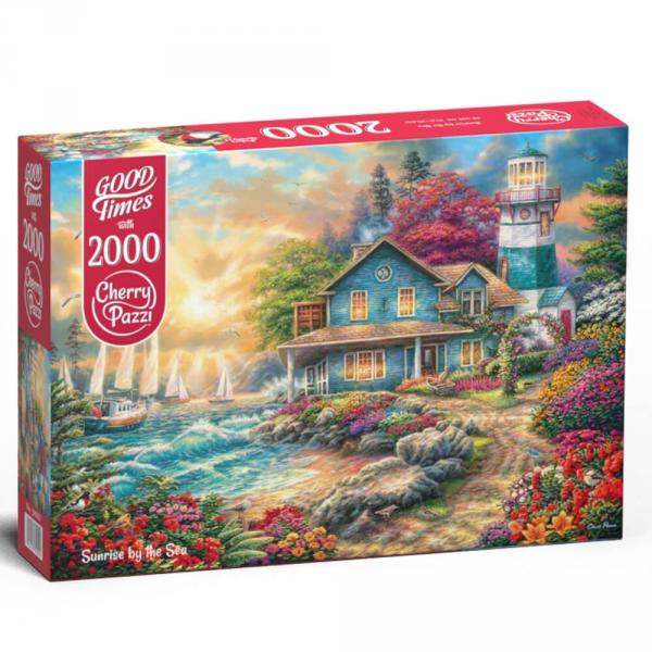 Puzzle 2000 pièces : Lever de soleil au bord de la mer - Timaro-50002