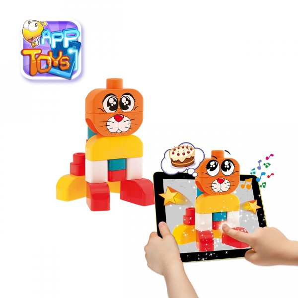 Blocs de construction App Toys : 15 pièces : Chien et Chat - Chicco-00002306000000