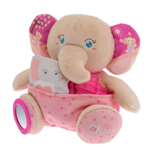 Peluche Soft Cuddles : Éléphant rose - Chicco-00007707000000