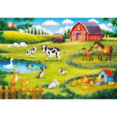 30-teiliges Puzzle: Animaux de la ferme
