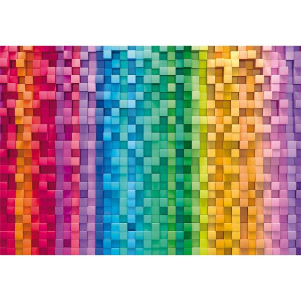 Puzzle 1000 pièces + poster : Colorboom : Pixel - Clementoni-39782