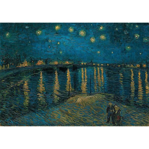 Puzzle 1000 pièces + poster : Nuit étoilée, Van Gogh - Clementoni-39789