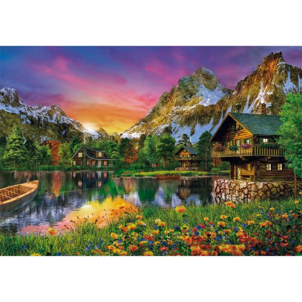 Puzzle 6000 pièces : Lac alpin - Clementoni-36531