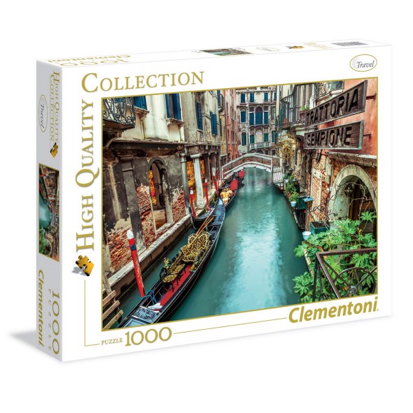 Puzzle 1000 pièces : Canal à Venise - Clementoni-39328