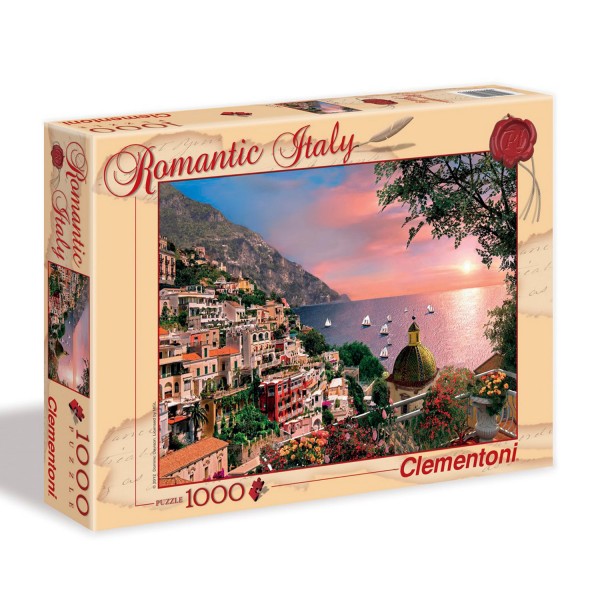 Puzzle 1000 pièces : Romantic Italy Positano - Clementoni-39221
