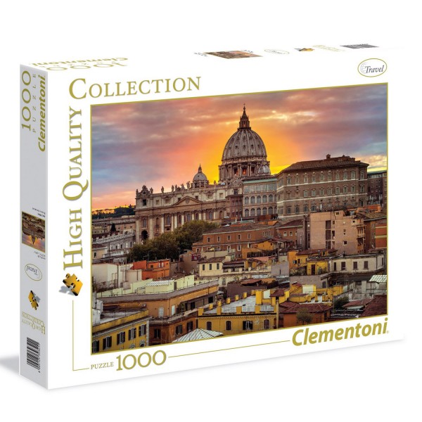 Puzzle 1000 pièces : Rome au coucher de soleil - Clementoni-39341