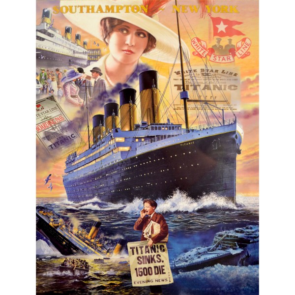 Puzzle 1000 pièces : Titanic - Clementoni-39271