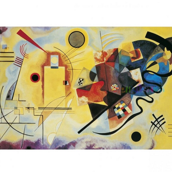 Puzzle 1000 pièces - Kandinsky : Jaune - Rouge - Bleu - Clementoni-39195