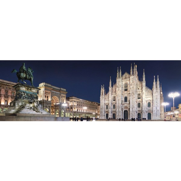Puzzle 1000 pièces panoramique : Milan - Clementoni-31496
