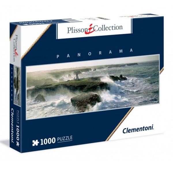 Puzzle 1000 pièces panoramique collection Plisson : Pointe des Poulains - Clementoni-39353
