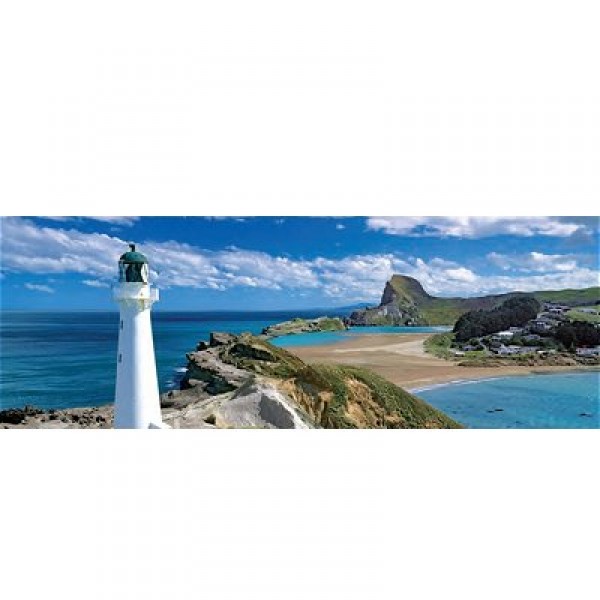 Puzzle 1000 pièces panoramique - Phare de la Nouvelle Zélande - Clementoni-39176