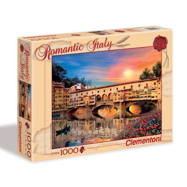 Puzzle 1000 pièces Romantic Italy : Florence - Clementoni-39220