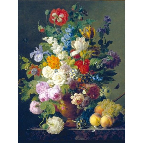 Puzzle 1000 pièces - Van Dael : Vase de fleurs - Clementoni-31415
