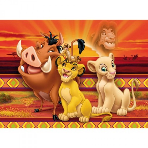 Puzzle 104 pièces - Le roi lion : Photo entre amis - Clementoni-27821