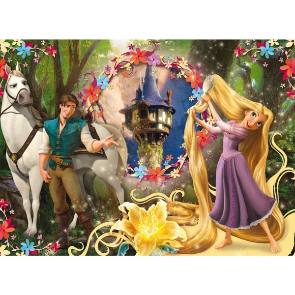 Puzzle 104 pièces - Raiponce : Raiponce et son prince charmant - Clementoni-27772