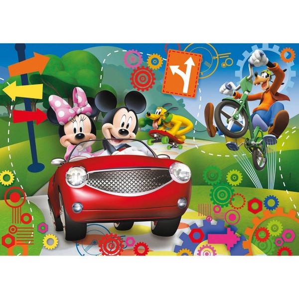 Puzzle 104 pièces : 3D : Mickey et ses amis - Clementoni-20605