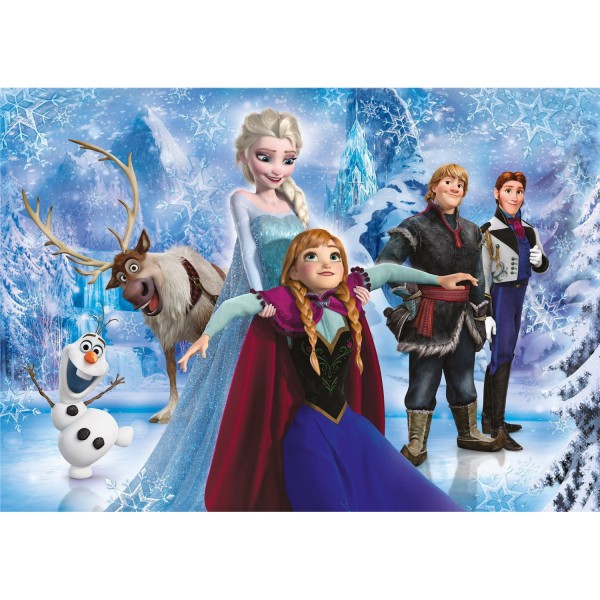 Puzzle 104 pièces : La Reine des Neiges Frozen : Brilliant Puzzle - Clementoni-20127
