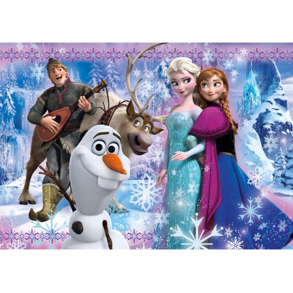 Puzzle 104 pièces : La Reine des Neiges Frozen : Douce mélodie - Clementoni-27912