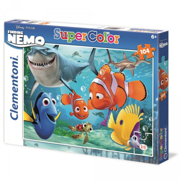 Puzzle 104 pièces : Le monde de Nemo Supercolor - Clementoni-27886