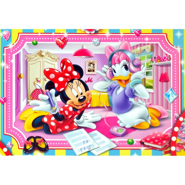 Puzzle 104 pièces : Minnie Shopping Bag Jewels - Clementoni-20405