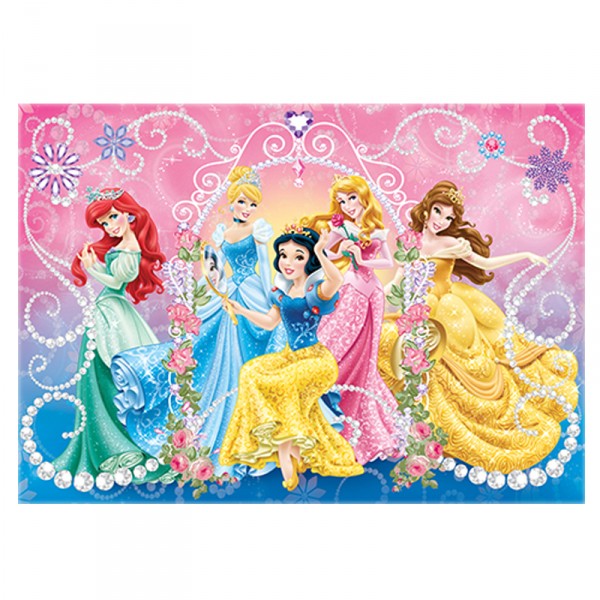 Puzzle 104 pièces : Princesses Disney : Jewels puzzle - Clementoni-27060-Princesse-Diama