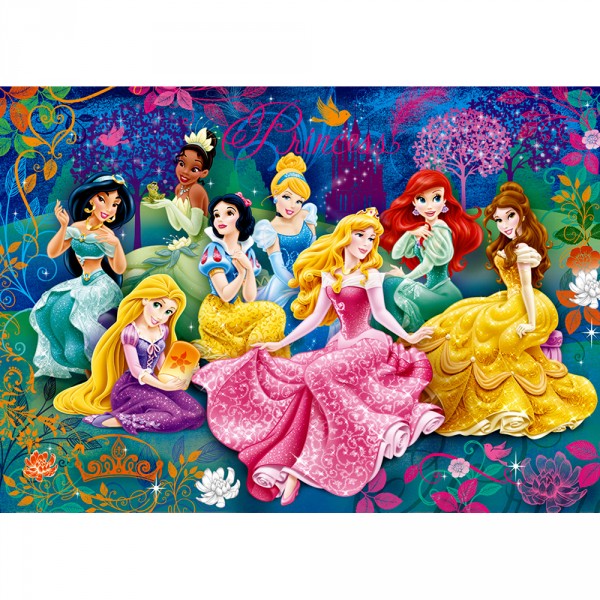 Puzzle 104 pièces Effet 3D : Princesses Disney - Clementoni-20090