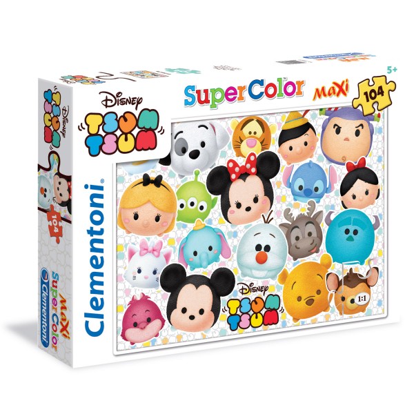 Puzzle 104 pièces Maxi : Disney Tsum Tsum - Clementoni-23975