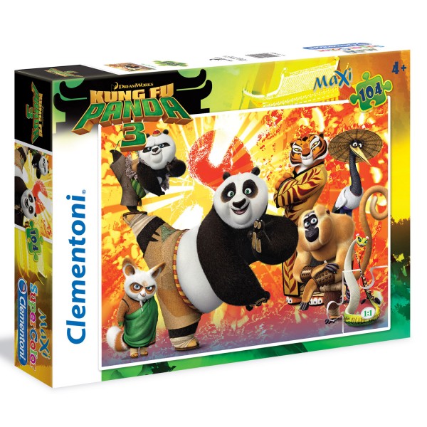 Puzzle 104 pièces Maxi : Kung Fu Panda 3 - Clementoni-27959