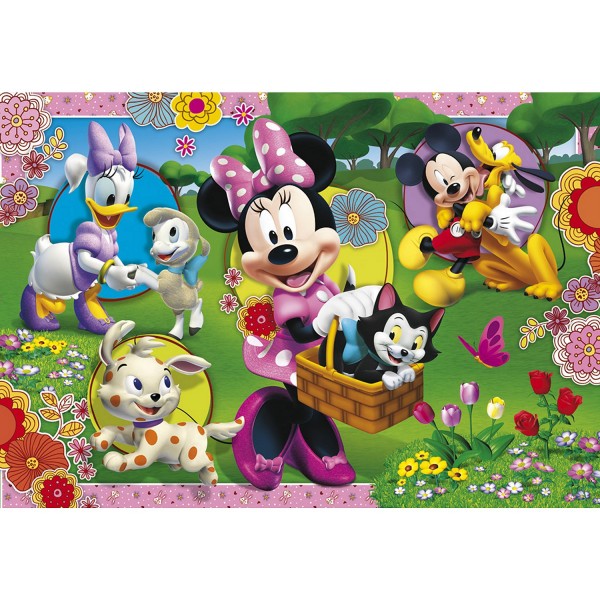 Puzzle 104 pièces maxi : Minnie et son animal de compagnie - Clementoni-23636