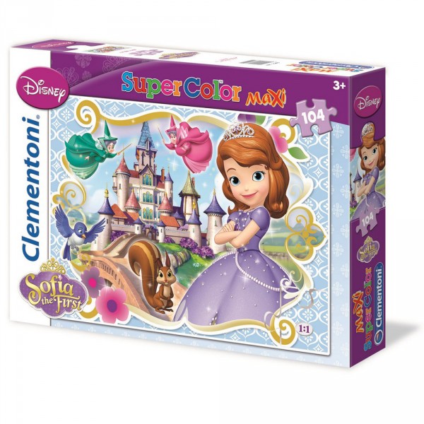 Puzzle 104 pièces maxi : Princesse Sofia - Clementoni-23651