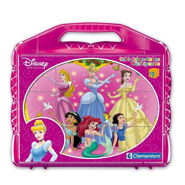 Puzzle 12 cubes : Princesses Disney - Clementoni-41142