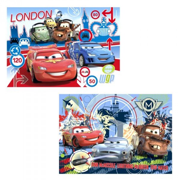 Puzzle 2 x 20 pièces - Cars 2 : Course autour du monde - Clementoni-24699