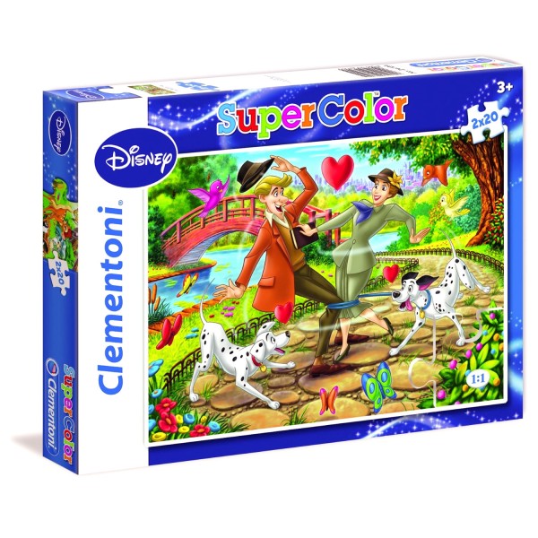Puzzle 2 x 20 pièces : Disney classiques : Bambi & Les 101 dalmatiens - Clementoni-24729