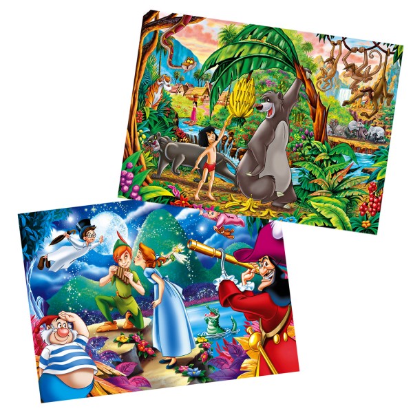 Puzzle 2 x 20 pièces : Peter Pan & le Livre de la Jungle - Clementoni-24739