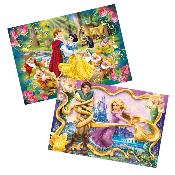 Puzzle 2 x 20 pièces : Princesses Disney : Blanche Neige et Raiponce - Clementoni-24738
