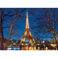 2000 Teile Puzzle: Beleuchteter Eiffelturm
