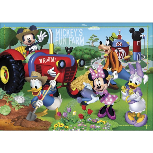 Puzzle 24 pièces maxi : Mickey et ses amis à la ferme - Clementoni-24435