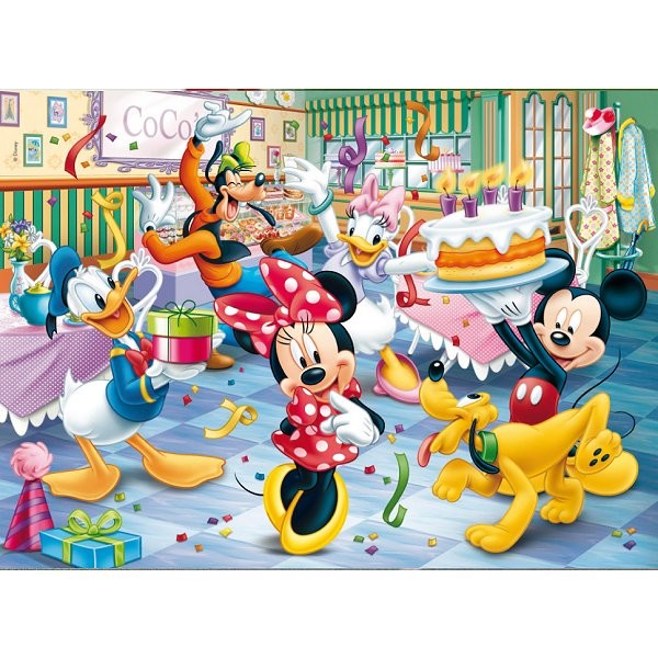 Puzzle 250 pièces - Mickey et ses amis : Gâteau d'anniversaire - Clementoni-29663