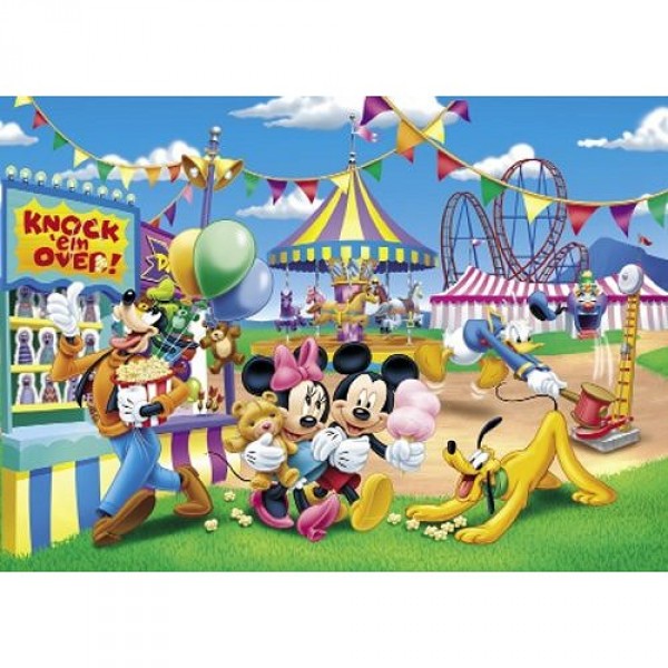 Puzzle 250 pièces - Mickey et ses amis : Luna Park - Clementoni-29618