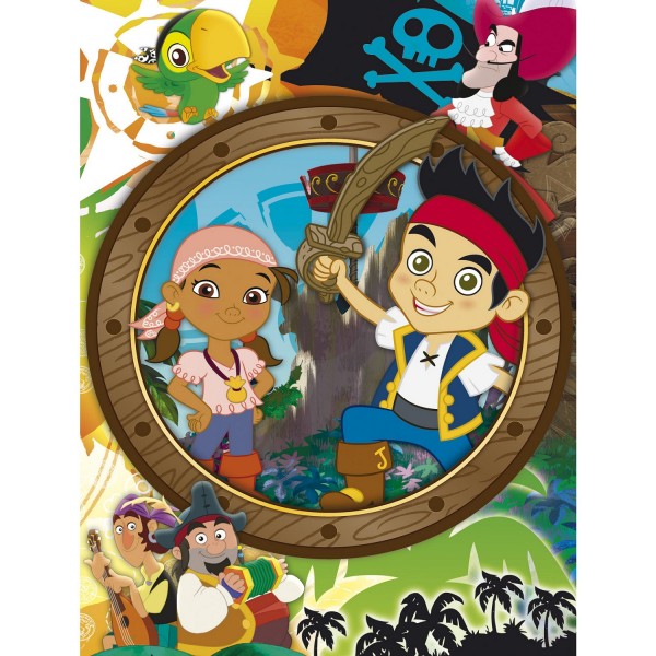 Puzzle 3 x 48 pièces : Jake et les pirates du pays imaginaire - Clementoni-25183