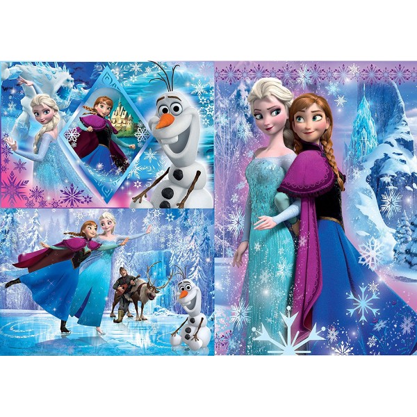 Puzzle 3 x 48 pièces : La Reine des Neiges (Frozen) - Clementoni-25204