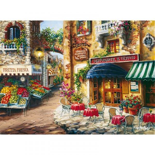 Puzzle 3000 pièces - Village fleuri - Clementoni-33530