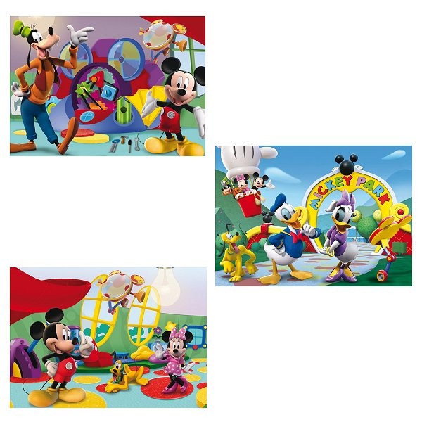 Puzzle 3 x 48 pièces - Mickey et ses amis - Clementoni-25123