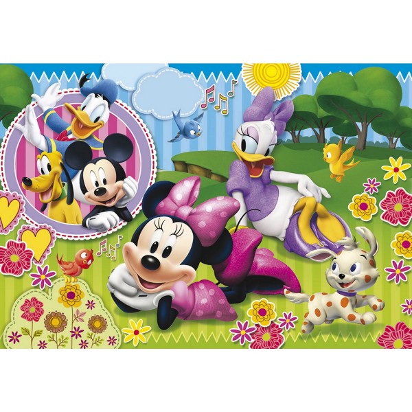 Puzzle 40 pièces : Puzzle de sol Minnie et Daisy en plein rêve - Clementoni-25439